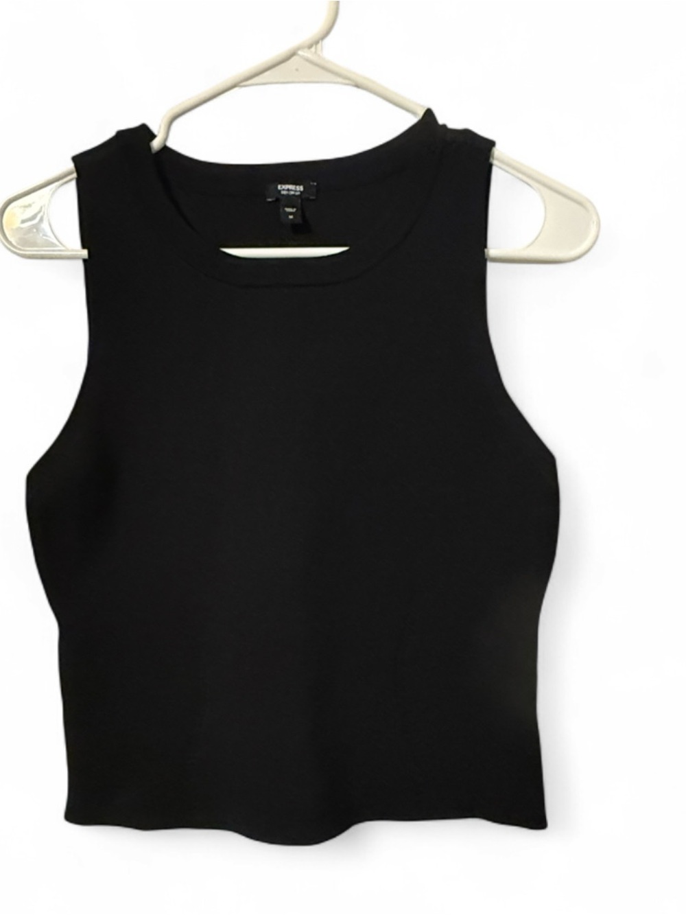 Express Black Sleeveless Ribbed Tank Top